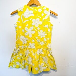 VINTAGE 60S Yellow Mellow Floral Girls Summer Short Set
